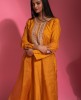 Mustard Yellow Kurti & Pant Set in Dola Silk