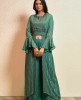 Beautiful Palazzo set with Shrug and Belt in Green color