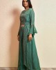 Beautiful Palazzo set with Shrug and Belt in Green color