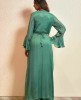Beautiful Palazzo set with Shrug and Belt in Green color