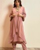 Rust Pink Kurti and Pant in Imported Georgette