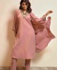 Rust Pink Kurti and Pant in Imported Georgette
