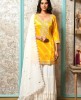 Leheriya style Sharara Set in Yellow