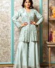 Peplum Style Kurti and Palazzo in Silk