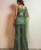 Pista Green Pant and Top with Dupatta in Dola Silk