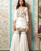 Raw Silk Kurti & Palazzo in White color