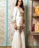 Raw Silk Kurti & Palazzo in White color