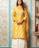 Yellow Leheriya Kurti with Bandhani Dupatta