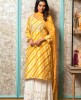 Yellow Leheriya Kurti with Bandhani Dupatta