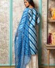 Leheriya style Kurti in Blue color with Bandhani Dupatta