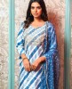 Leheriya style Kurti in Blue color with Bandhani Dupatta