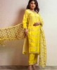 Elegant Yellow Kurti Set with Banarasi Dupatta in Silk