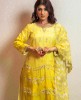 Elegant Yellow Kurti Set with Banarasi Dupatta in Silk