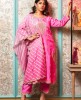 Kurti and Pant Set in Silk with Banarasi Dupatta in Pink