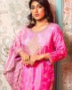 Kurti and Pant Set in Silk with Banarasi Dupatta in Pink