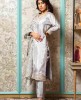 Kurti and Pant Set in Silk with Banarasi Dupatta in Grey