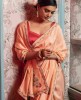 Light Peach color Saree in Dola Silk