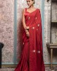 Red color Saree in Dola Silk