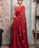 Red color Saree in Dola Silk