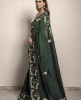 Bottle Green color Saree in Dola Silk
