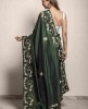 Bottle Green color Saree in Dola Silk