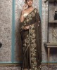 Brown color Saree in Dola Silk