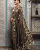 Brown color Saree in Dola Silk