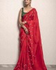 Red color Saree in Dola Silk