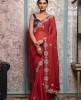 Red color Saree in Georgette