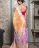 Shibori Print Saree in Pink & Yellow