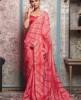 Shibori Print Saree in Light Pink color