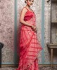 Shibori Print Saree in Light Pink color