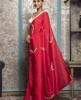 Cherry Red color Saree in Dola Silk