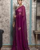Plum color Saree in  Chiffon