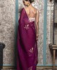 Plum color Saree in  Chiffon