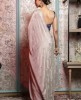 Grey color Saree in Chinon Chiffon