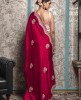 Dark Pink Saree in Dola Silk