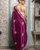 Plum color Saree in  Dola Silk
