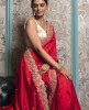 Cherry Red color Saree in Dola Silk