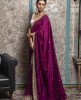 Wine color Saree in  Dola Silk