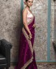 Wine color Saree in  Dola Silk