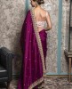 Wine color Saree in  Dola Silk