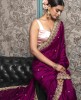Wine color Saree in  Dola Silk