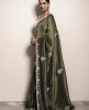 Mehendi Green Saree in Dola Silk