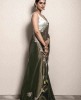 Mehendi Green Saree in Dola Silk
