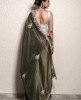 Mehendi Green Saree in Dola Silk