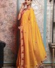 Mustard Yellow color Saree in Dola Silk