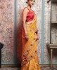 Mustard Yellow color Saree in Dola Silk
