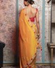 Mustard Yellow color Saree in Dola Silk