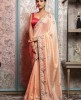Light Peach color Saree in Dola Silk